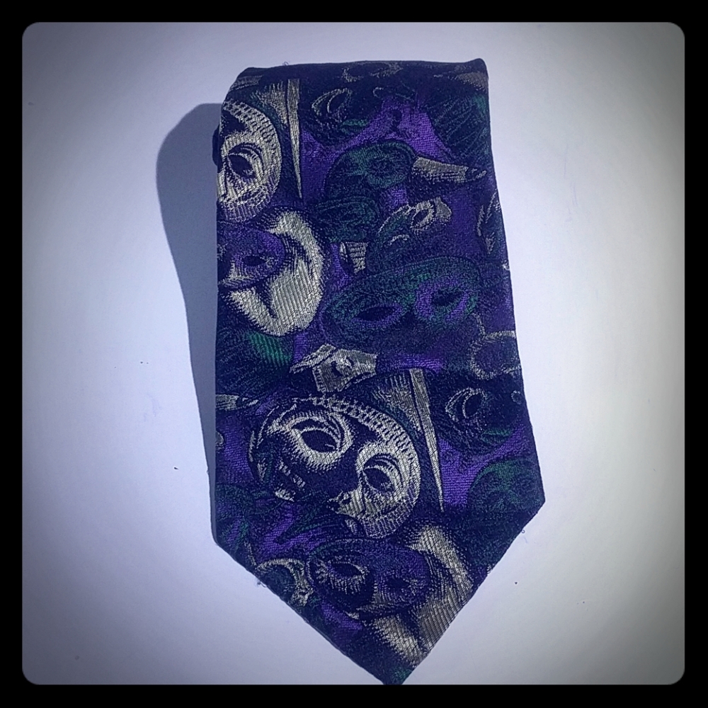 Je Suis Silk Mardi Gras Men's Tie